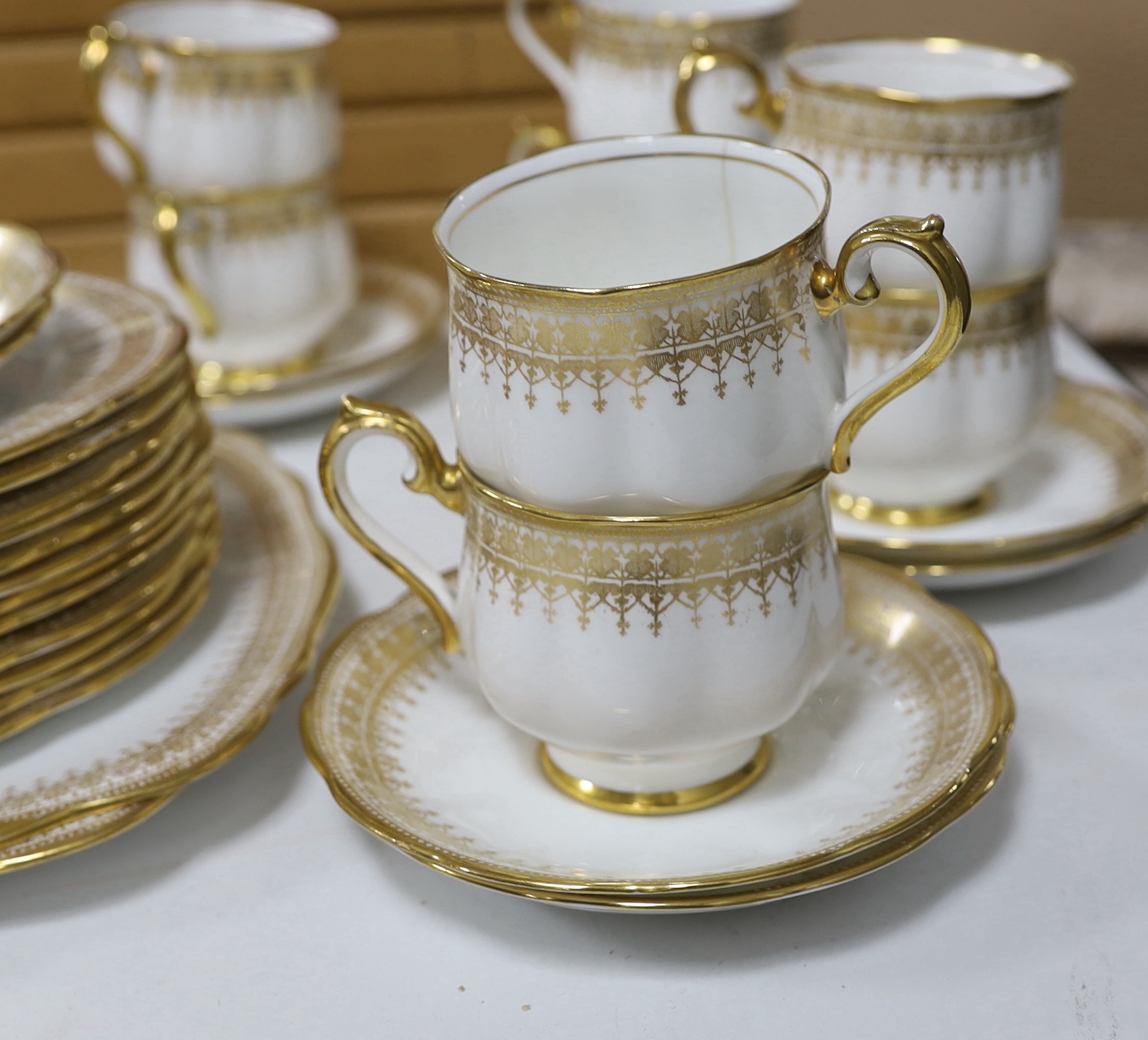 A Royal Albert gilded tea set